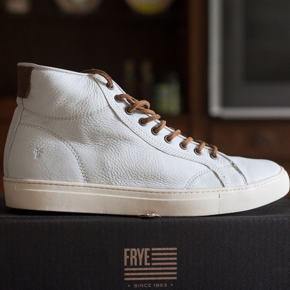 Frye Walker Leather Mid Lace-Up Sneaker
